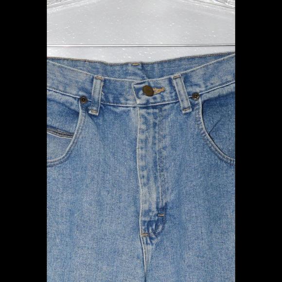 VTG Wrangler Men Jeans Blue Denim LightWash Western Cowboy Classic MidRise Sz 33 - Picture 5 of 5